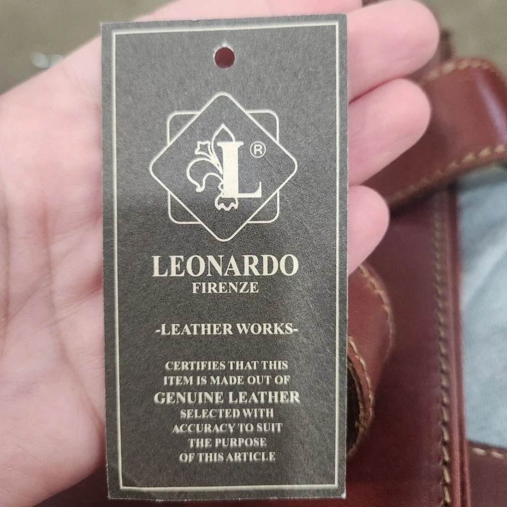 Leonardo Firenze Genuine Italian Leather Handbag Crossbody Italy - Picture 5 of 9